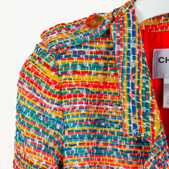 Chanel Resort 2016 Multicolour-Tweed Single-Button Blazer - Picture 4 of 12